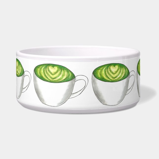 Japanese Matcha Green Tea Latte Teacup Foodie (Front)