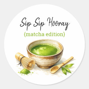 Japanese Matcha Lover Funny Matcha Green Tea Classic Round Sticker