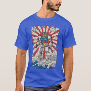 Japanese mecha anime Robot Kanagawa great wave man T-Shirt