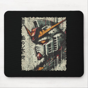 Japanese Mecha Robot Head Vintage Anime Art Men Bo Mouse Mat
