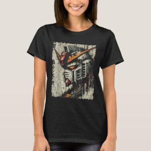 Japanese Mecha Robot Head Vintage Anime Art Men Bo T-Shirt
