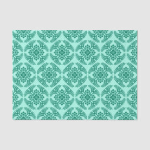 Japanese Medallion Pattern, Aqua and Turquoise Tissue Paper