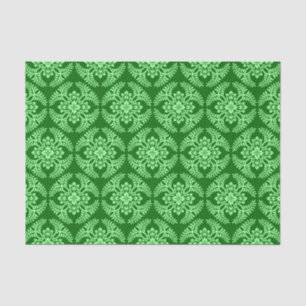 Japanese Medallion Pattern, Dark Jade Green Tissue Paper