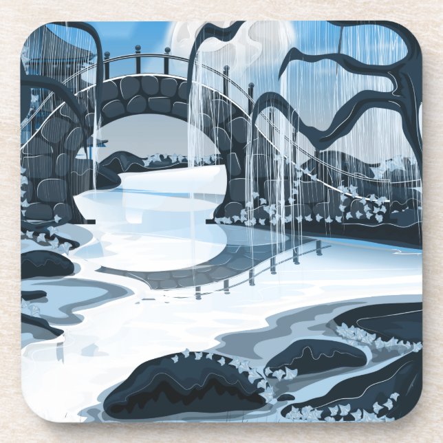 Japanese meditation Garden Coaster (Front)