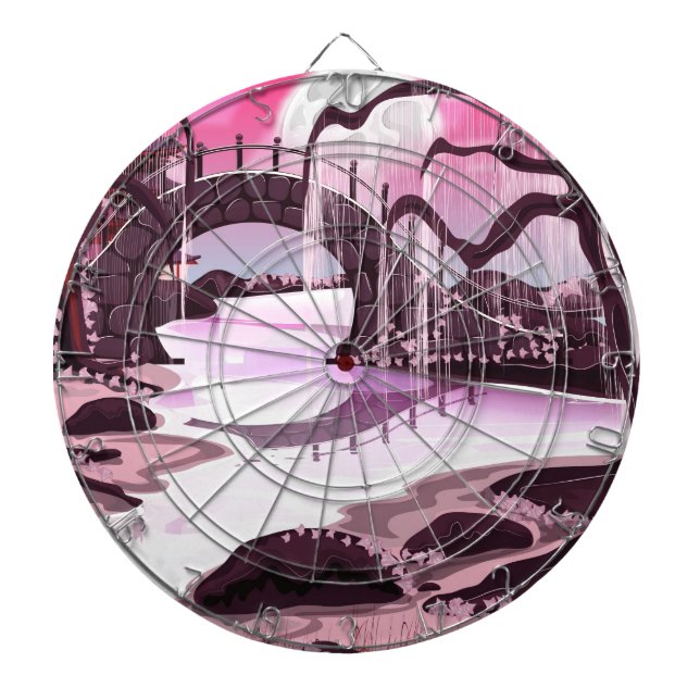 Japanese Meditation Garden Dartboard (Front)