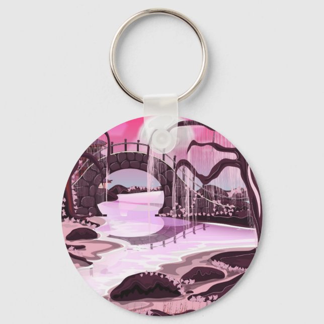 Japanese Meditation Garden Key Ring (Front)