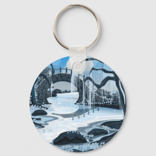 Japanese meditation Garden Key Ring