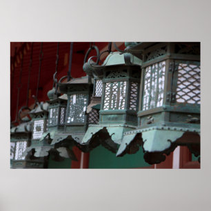 Japanese Metal Lanterns Poster