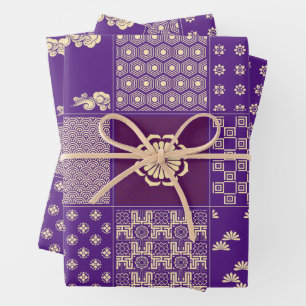 Japanese Mix Pattern Wrapping Paper Sheet