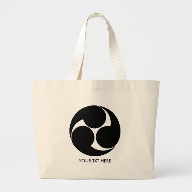 JAPANESE MON-Family crests Large Tote Bag (Front)
