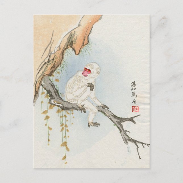 Japanese Monkey Postcard (Front)