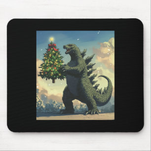 Japanese Monster Kaiju Carrying Christmas Tree  Mouse Mat