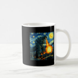 Japanese Monster Kaiju Van Gogh Starry Night Coffee Mug