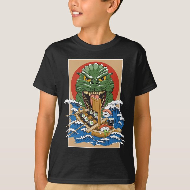 Japanese Monster Sushi Lover T-Shirt (Front)