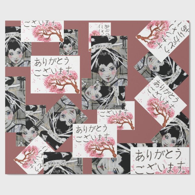 Japanese motif wrapping paper (Flat)