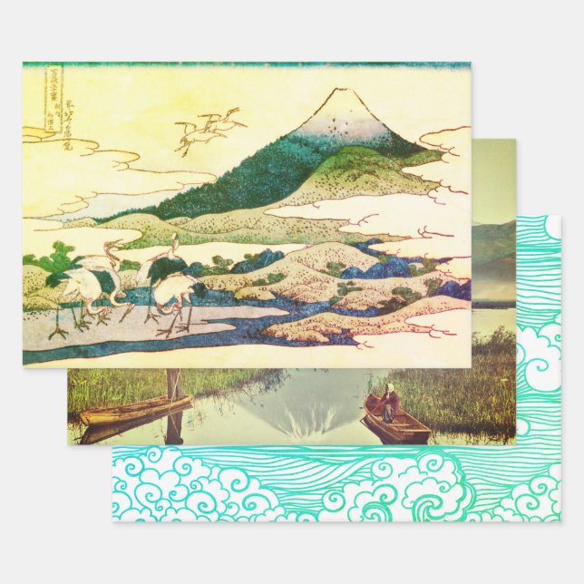 JAPANESE MOUNTAIN PRINT Wrapping Paper Sheet Set (Set)