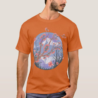 Japanese Mountain Sakura Pink Flower Floral Cherry T-Shirt