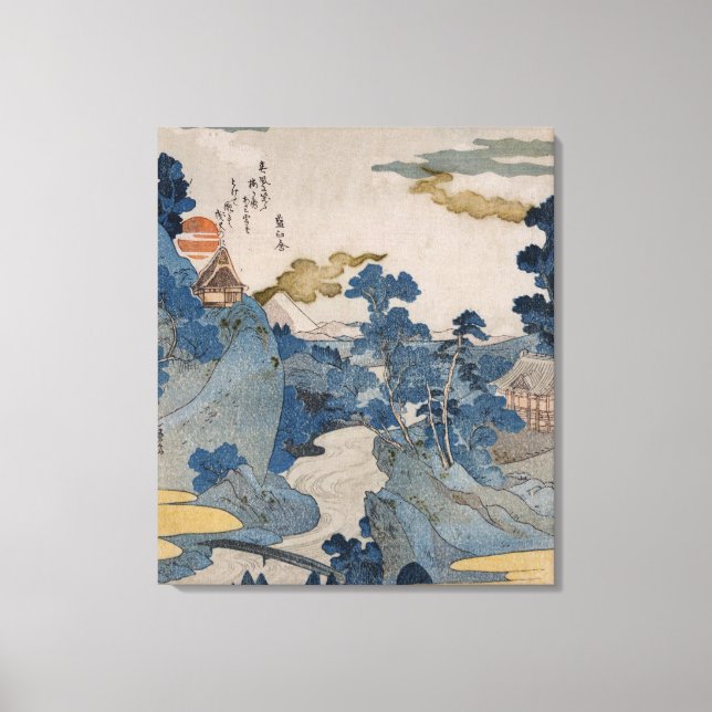 Japanese Mountain Village Canvas Print (Front)