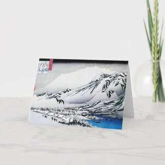 Japanese Mountains in the Snow Greeting Card