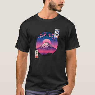 Japanese Mt Fuji Cherry Blossom Art Kanji Japan Me T-Shirt