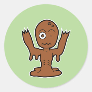 Japanese Mud Zombie Dorotabo Classic Round Sticker