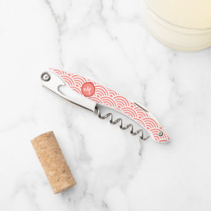 Japanese Nami Wave Pattern and Monogram Corkscrew