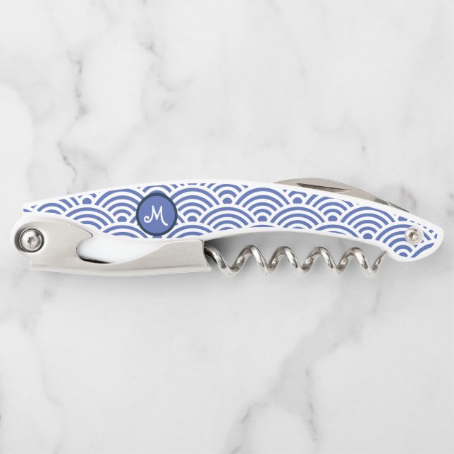 Japanese Nami Wave Pattern and Monogram Corkscrew (Front)