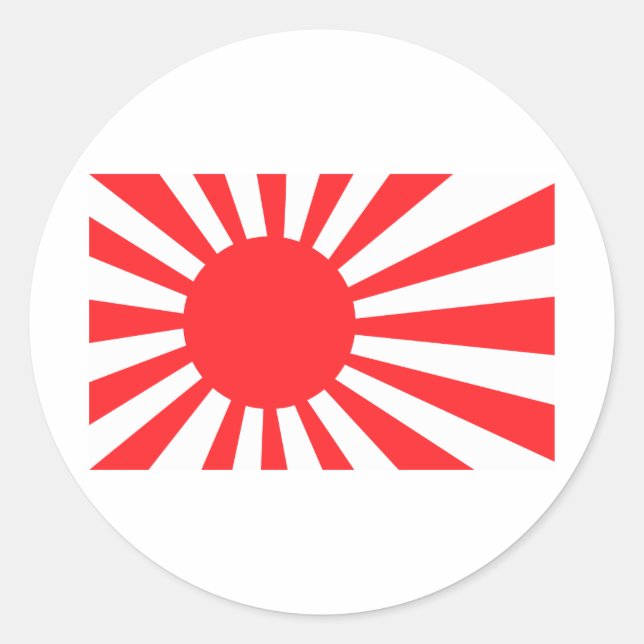 Japanese Navy Flag Classic Round Sticker (Front)
