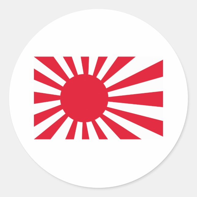 Japanese Navy Flag T-shirts and Apparel Classic Round Sticker (Front)