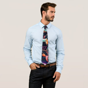 japanese necktie vintage retoro 【浮世絵パンクシティ】 ネクタイ