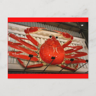 Japanese Neon Crab Postcard