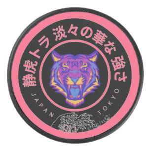 Japanese Neon Tiger – Edo Meets Modern Hockey Puck