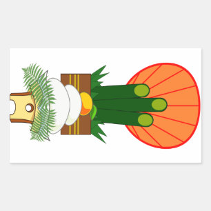 Japanese New Year Rectangular Sticker