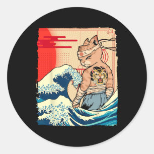 Japanese Ninja Art And Japan Karate Classic Round Sticker