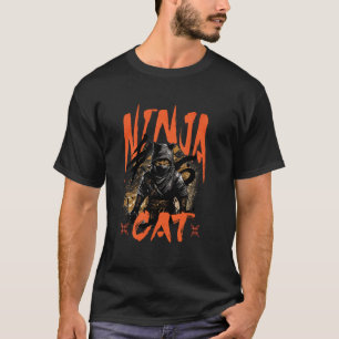 Japanese Ninja Cat For Men Boys Women Kids T-Shirt