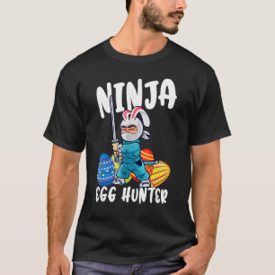 Japanese Ninja Egg Hunter Kids Boys Girls Happy Ea T-Shirt