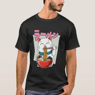 Japanese Noodle Soup Ramen Maneki Neko T-Shirt