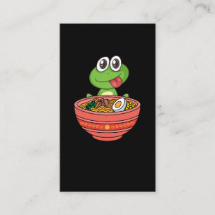 Japanese Noodles Kawaii Frog Ramen Business Card