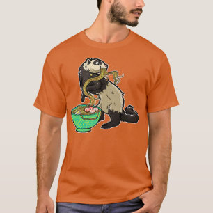 Japanese Noodles Kawaii Ramen Bowl Ferret 435 T-Shirt