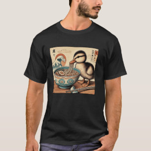 Japanese Noodles Sunset Art Wildlife Duckling Rame T-Shirt