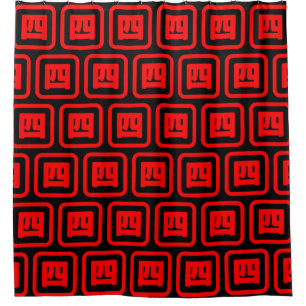 Japanese Number Four 四 【Yon】 Kanji Shower Curtain