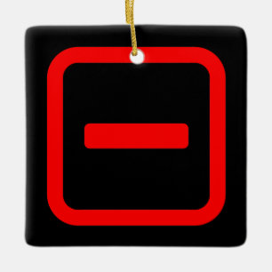 Japanese Number One 一 【Ichi】 Kanji Ceramic Ornament