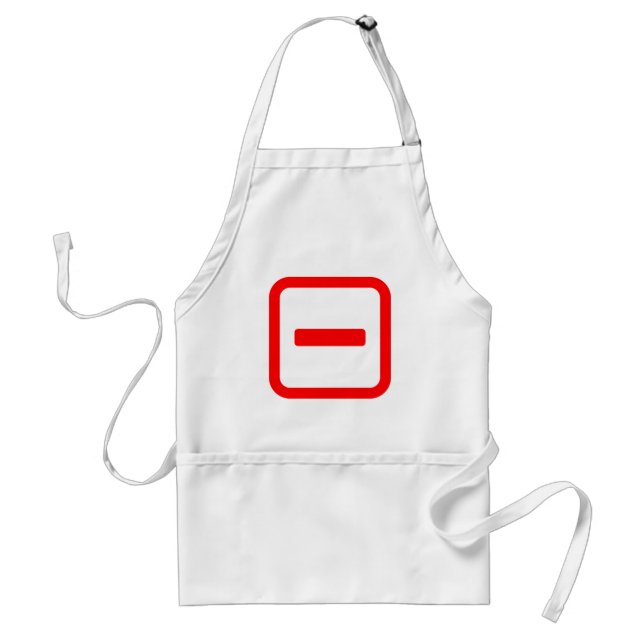 Japanese Number One 一 【Ichi】 Kanji Standard Apron (Front)