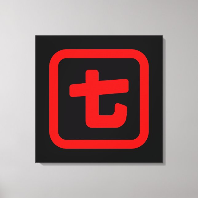 Japanese Number Seven 七 【Nana】 Kanji Canvas Print (Front)