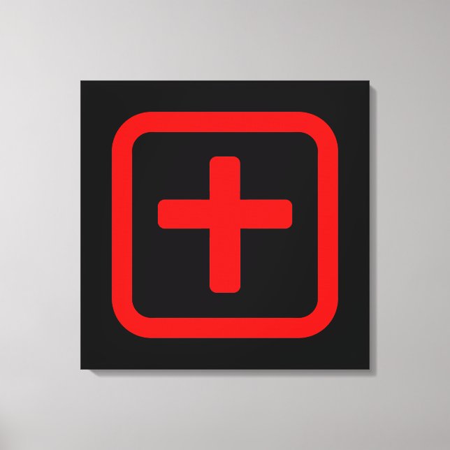 Japanese Number Ten 十 【Ju】 Kanji Canvas Print (Front)