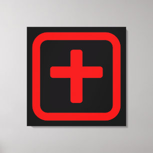 Japanese Number Ten 十 【Ju】 Kanji Canvas Print