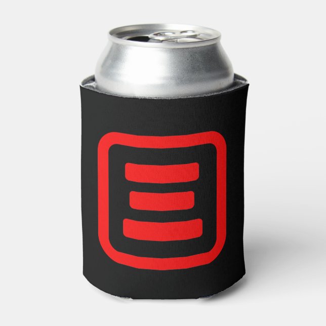 Japanese Number Three 三 【San】 Kanji Can Cooler (Can Front)
