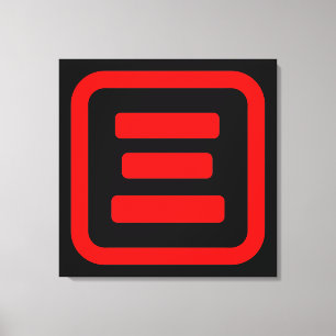 Japanese Number Three 三 【San】 Kanji Canvas Print