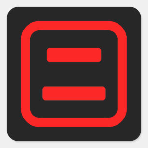 Japanese Number Two 二 【Ni】 Kanji Square Sticker