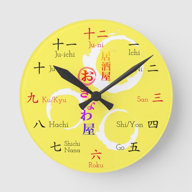 Japanese numerals 2 round clock (Front)